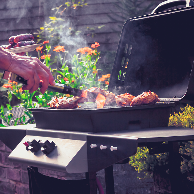 Barbecue in de tuin