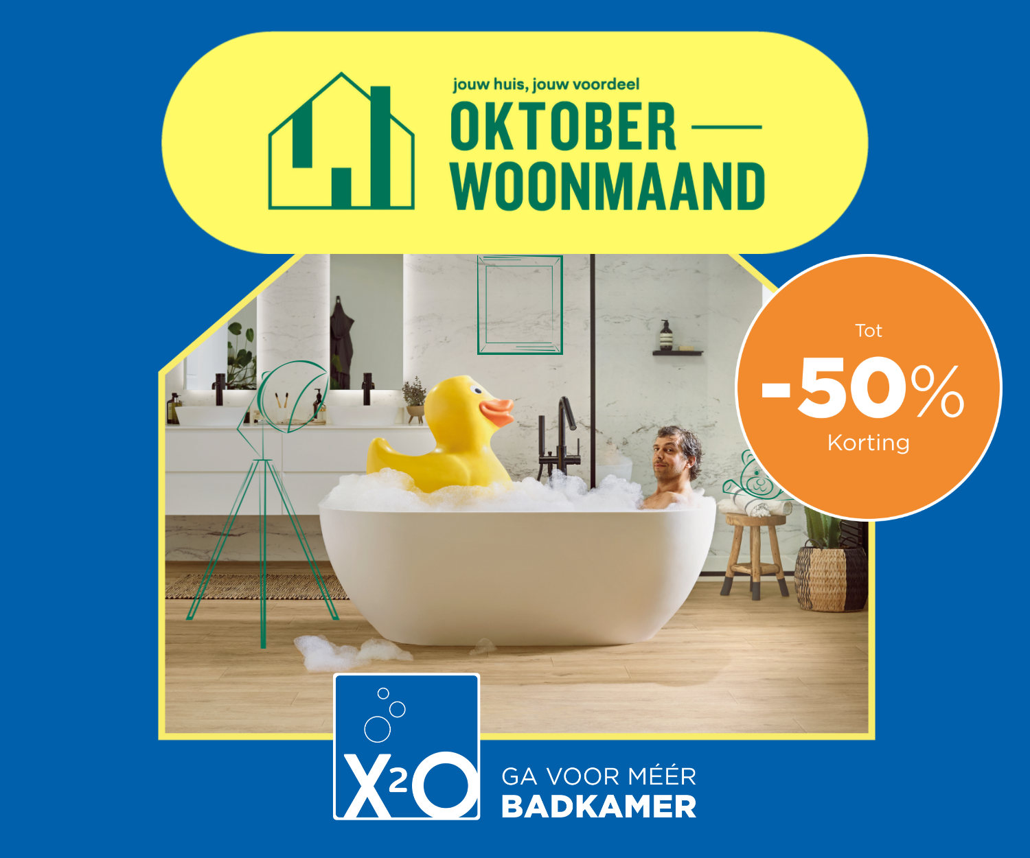 actie x2o korting