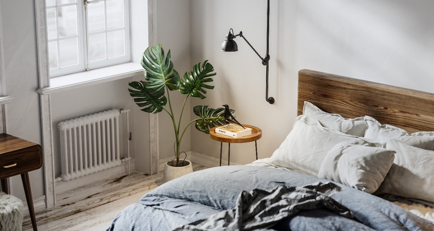 Minimalistisch slaapkamer interieur