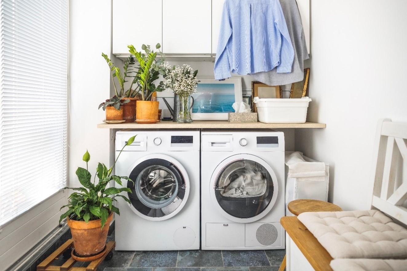 waskamer met wasmachine voor in je nieuwe woning