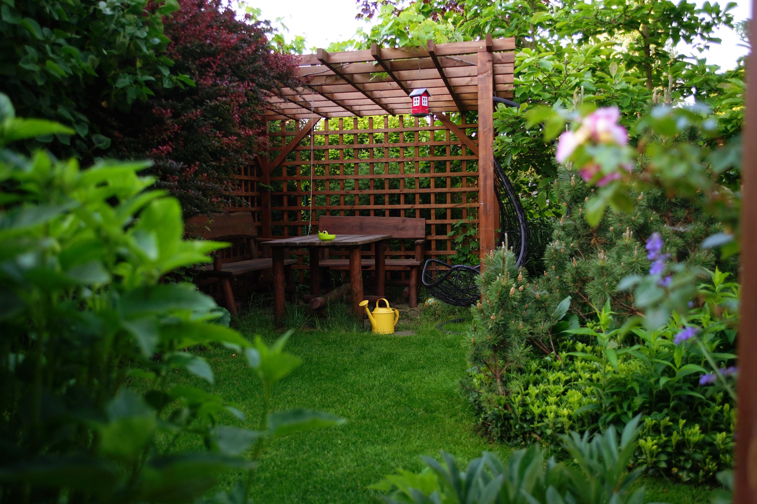 kleine tuin pergola 